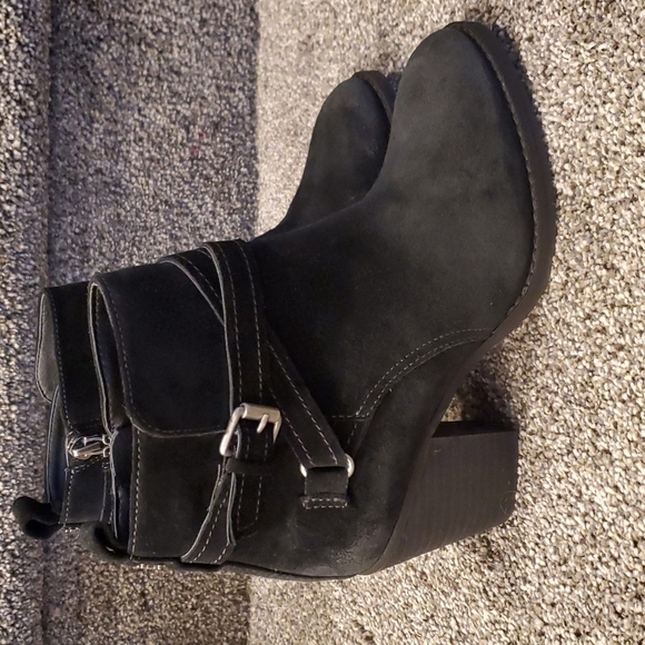 New Sam Edelman Myra Ankle boots block heels Suede upper shoes - Picture 3 of 13